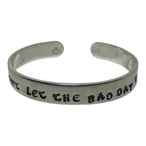 Handmade‎ motivational Celtic silver adjustable hypoallergenic cuff bracelet